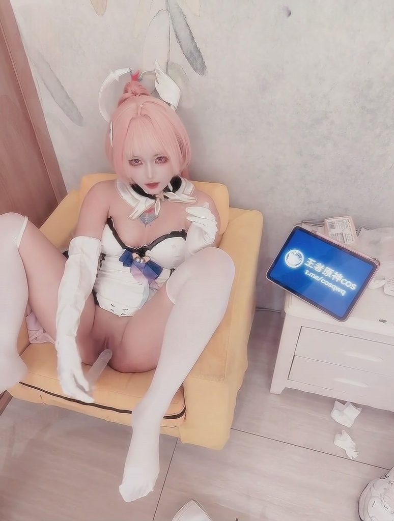 图片[4]-爱弥斯 鸣潮Cosplay白丝袜微胖无毛白虎自慰角色扮演自摸高潮-萝莉门 LUOLIMEN